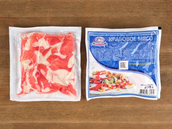 Мясо крабовое Бригантина 200г 1/30шт Русское Море