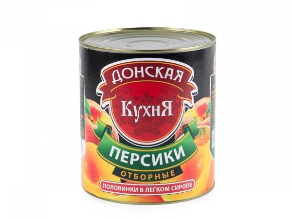 Персики половинки в легком сиропе 3100мл 1/6шт Донская кухня