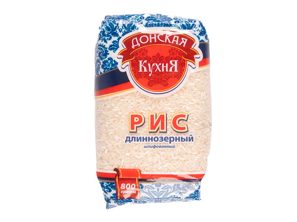 Рис длиннозерный, пачка 800 г, короб 12 штук - Экор