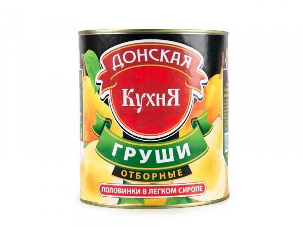 Груши половинки в легком сиропе 3100мл 1/6 Донская Кухня