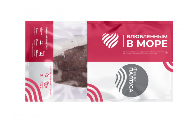 Филе Палтуса н/к  500гр DP "Влюбленным в море" 1/10