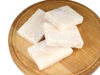 Филе палтуса без шкуры, порционный кубик, глазурь 5%, короб 5 кг - Экор
