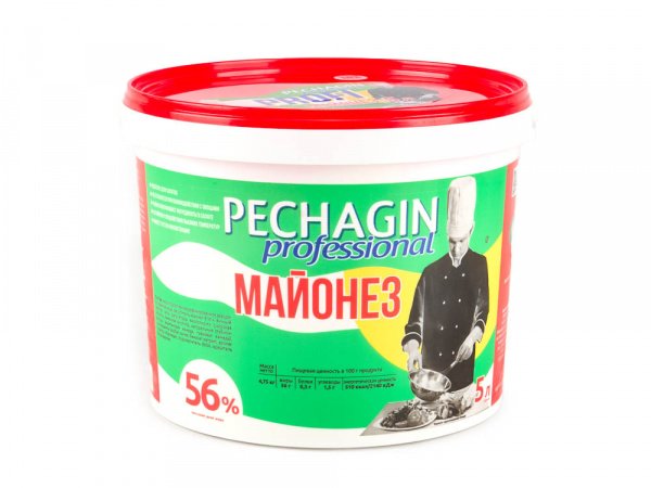 Майонез Печагин 56% Профессионал 5л (4,75кг) ведро 1/1шт ПЕЧАГИН ПРОДУКТ