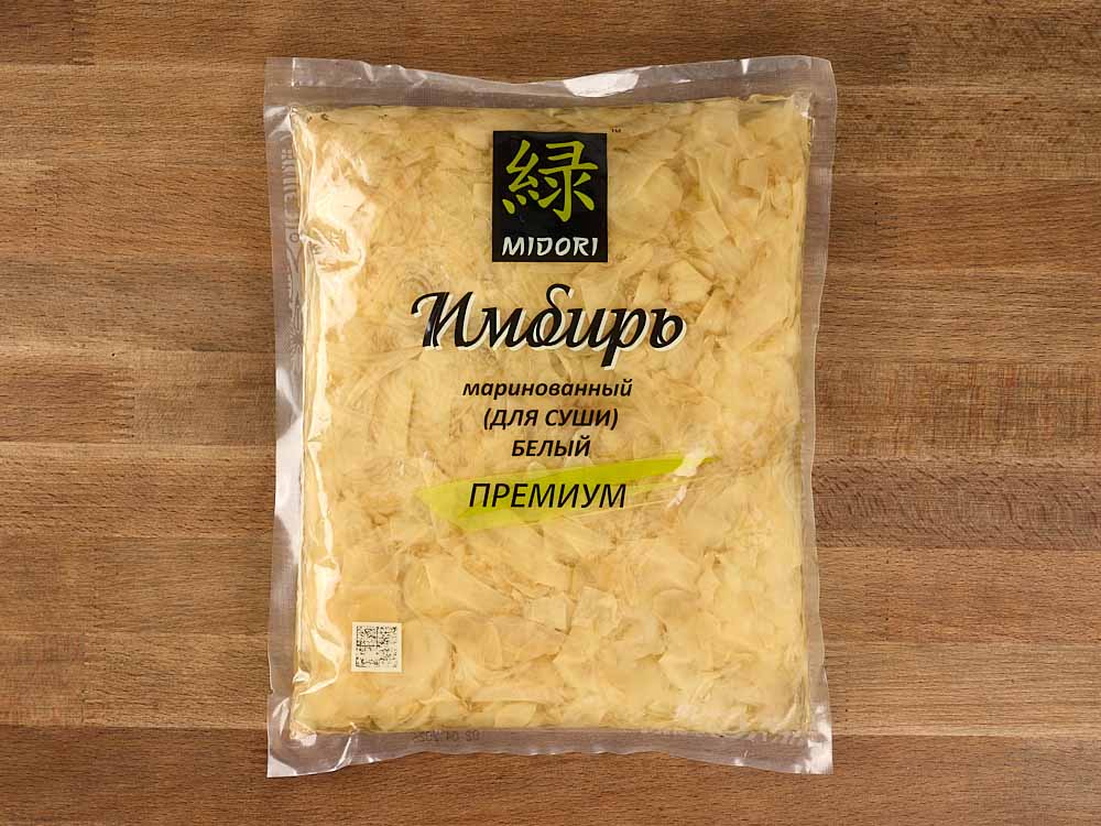 Имбирь маринованный белый, упаковка 1 кг - Экор
