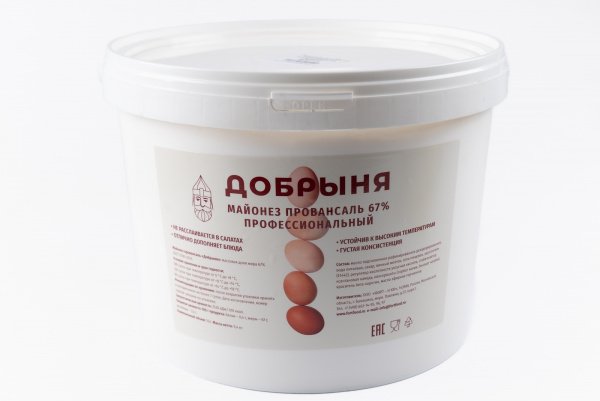 Майонез Добрыня 67% Провансаль 10л (9,4кг) ведро 1/1шт ФОРТ-Н-ХХI