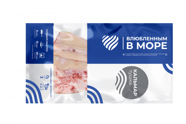 Кальмар тушка 800г DP "Влюбленным в море" 1/10шт Экор