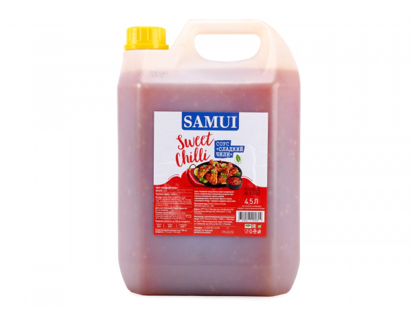 Сладкий соус чили для курицы SAMUI 4500 мл 1/3