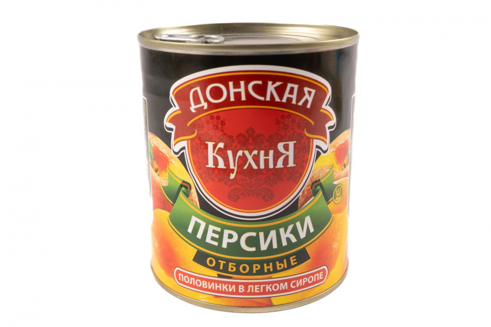 Персики половинки в лёгком сиропе, 850 мл - Экор