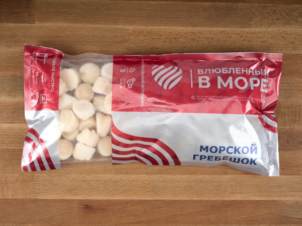 Филе морского гребешка 40/60 1кг  SP "Влюбленным в море" 8% 1/6 Экор