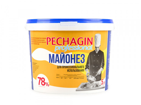 Майонез Печагин Professional 78% ведро 5л 1/1
