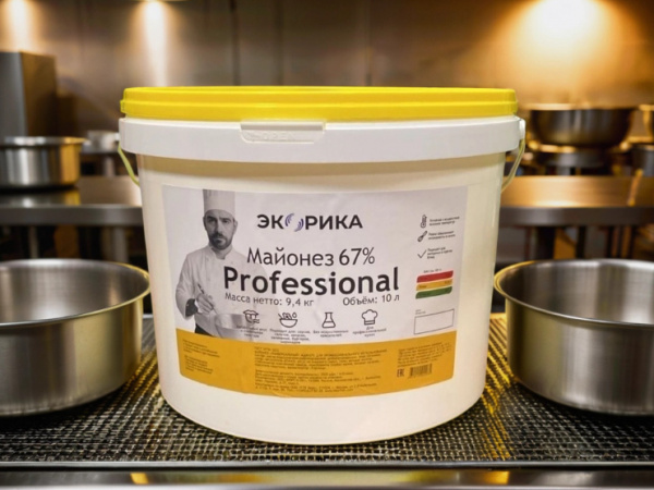 Майонез ЭКОРИКА 67% Провансаль 10л (9,4кг) ведро 1/1шт ФОРТ-Н-ХХI