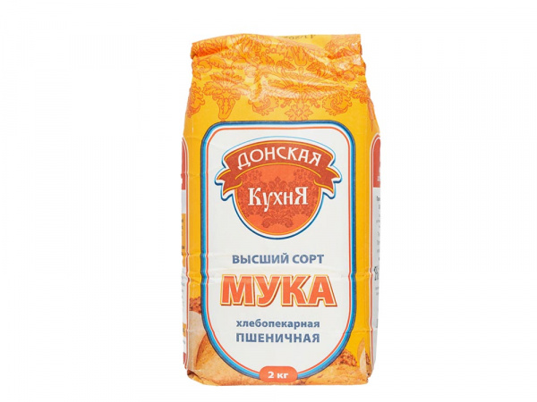 Мука пшеничная в/с 2кг 1/6шт Донская кухня