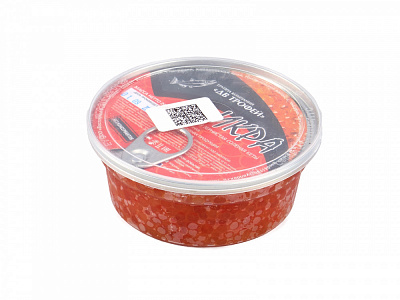 Икра красная лососевая (Кета) п/б 200гр (замороженная) 1/24шт Восточный рыбокомбинат