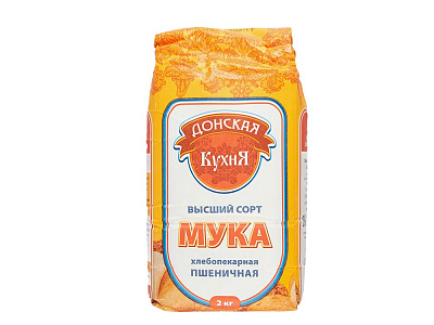 Мука пшеничная в/с 2кг 1/6шт Донская кухня