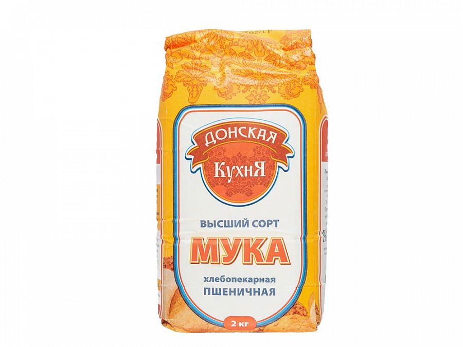 Мука пшеничная в/с 2кг 1/6шт Донская кухня Купить Мука пшеничная в/с 2кг 1/6шт Донская кухня в Москве, СПБ, Краснодаре с доставкой в день заказа