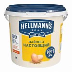 Майонез Хеллманнс Настоящий 78% ведро 5л (4,7кг) 1/2шт