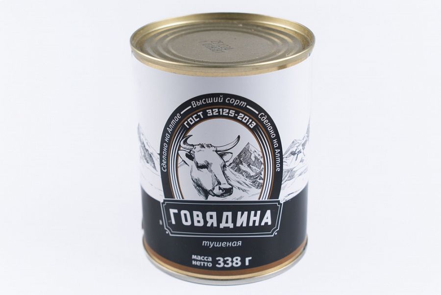 Купить Говядина тушеная в/с ж/б 338гр 1/24 РРК-Сибирь ГОСТ в Москве, СПБ, Краснодаре с доставкой в день заказа