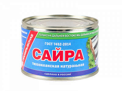 Сайра нат ж/б 250гр 1/24 (Примрыбфлот) Южморрыбфлот