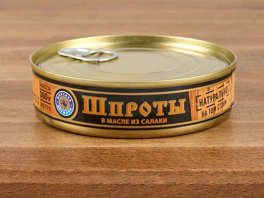 Купить Шпроты в масле 160г 1/72 (ключ) Морская Держава в Москве, СПБ, Краснодаре с доставкой в день заказа
