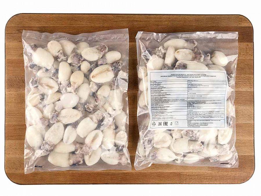 Купить Каракатицы молодые целые очищенные 40/60 шт/кг 1кг 1/10кг Китай (импортер Экор в Москве, СПБ, Краснодаре с доставкой в день заказа