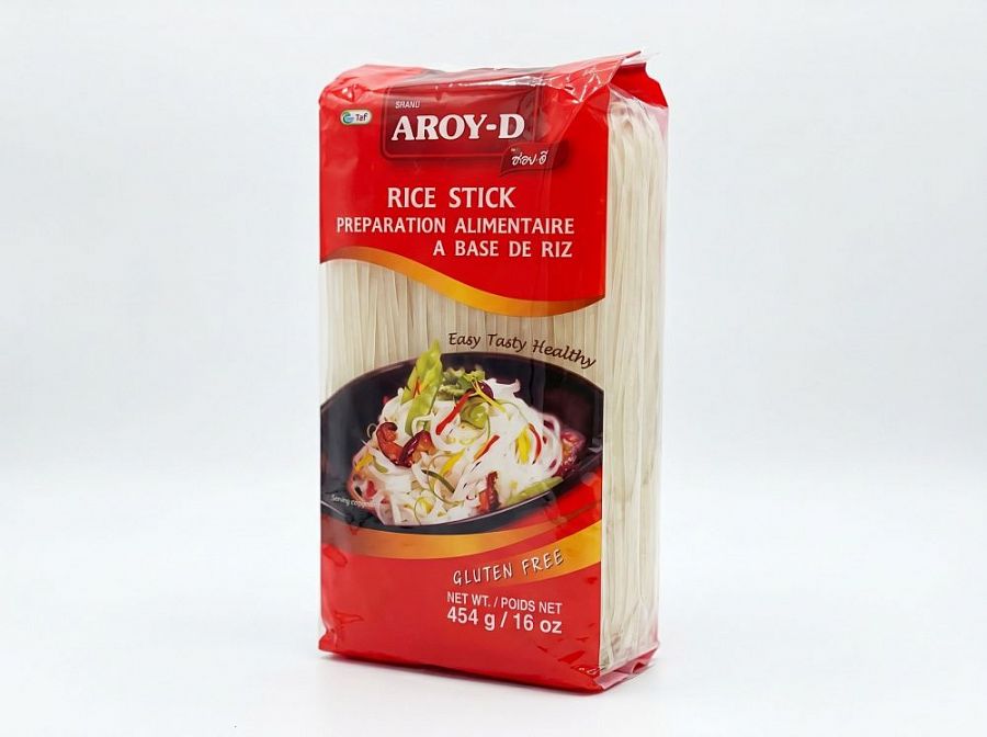 Купить Лапша рисовая 3мм "AROY-D" 454гр 1/30шт Тайланд в Москве, СПБ, Краснодаре с доставкой в день заказа