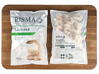 Креветки Ваннамей очищенные с хвостиком без пищевода 31/40 RISMA 1кг 1/10кг Индия