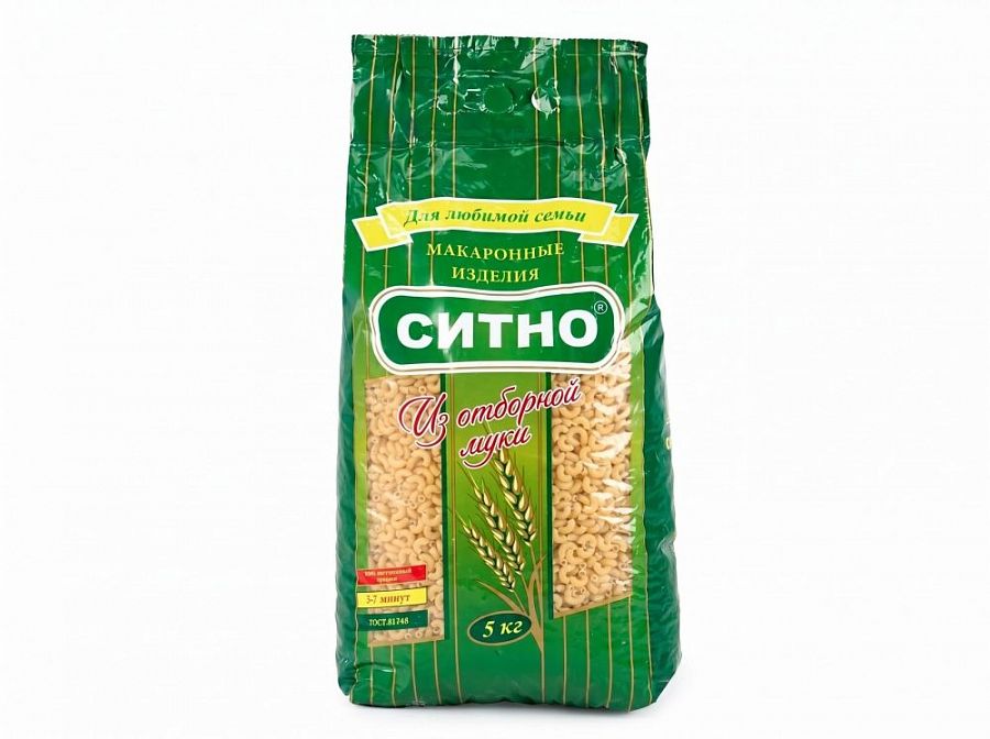 Макароны Ситно 5кг (гр В) РОЖКИ 1/25 СПБ Купить Макароны Ситно 5кг (гр В) РОЖКИ 1/25 СПБ в Москве, СПБ, Краснодаре с доставкой в день заказа