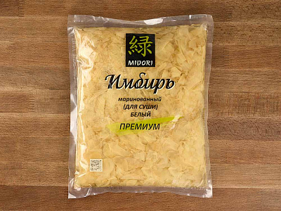 Имбирь маринованный (белый) Мидори 1кг 1/10 Китай