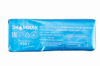 Масло сливочное Экомилк 82,5% 450гр ГОСТ 1/20шт Озерецкий молочный комбинат