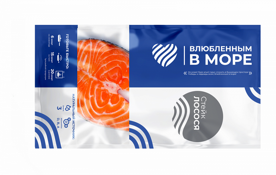 Купить Стейк Лосося 800гр DP "Влюбленным в море" 1/8 Экор в Москве, СПБ, Краснодаре с доставкой в день заказа