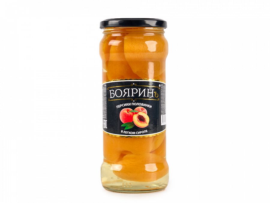 Персики половинки в легком сиропе ст/б 580мл 1/12шт Бояринъ Купить Персики половинки в легком сиропе ст/б 580мл 1/12шт Бояринъ в Москве, СПБ, Краснодаре с доставкой в день заказа