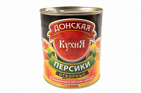 Купить Персики половинки в легком сиропе 850мл 1/12 Донская кухня в Москве, СПБ, Краснодаре с доставкой в день заказа