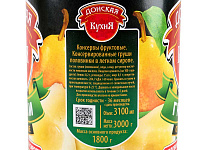 Груши половинки в легком сиропе 3100мл 1/6 Донская Кухня