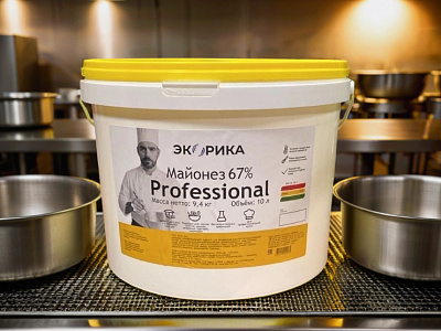 Майонез ЭКОРИКА 67% Провансаль 10л (9,4кг) ведро 1/1шт ФОРТ-Н-ХХI