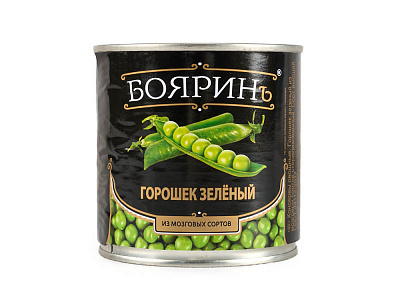 Горошек зеленый из мозговых сортов ж/б 3100мл 1/2шт Бояринъ