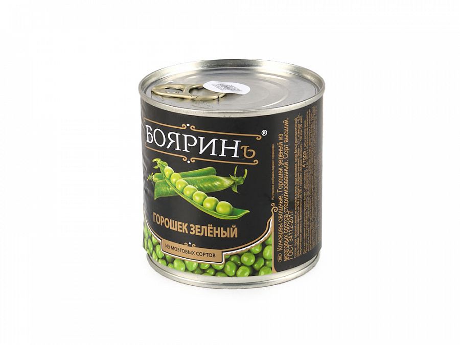 Купить Горошек зеленый из мозговых сортов ж/б 425мл 1/12шт Бояринъ в Москве, СПБ, Краснодаре с доставкой в день заказа